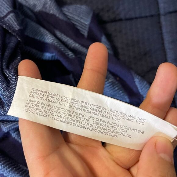 Zara Trafaluc Blue Modern Wavy Pattern Lightweight Midi Dress Size S - Picture 5 of 7